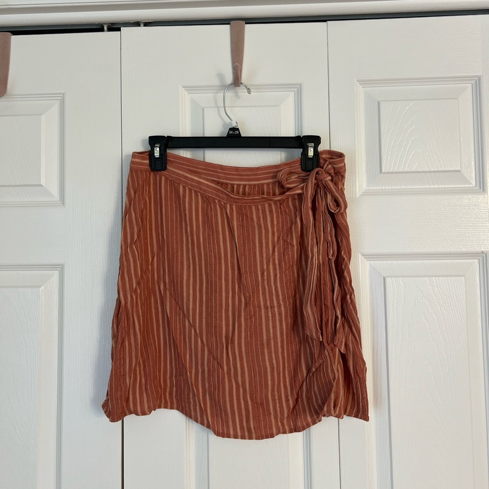 American Eagle Striped Wrap Skirt